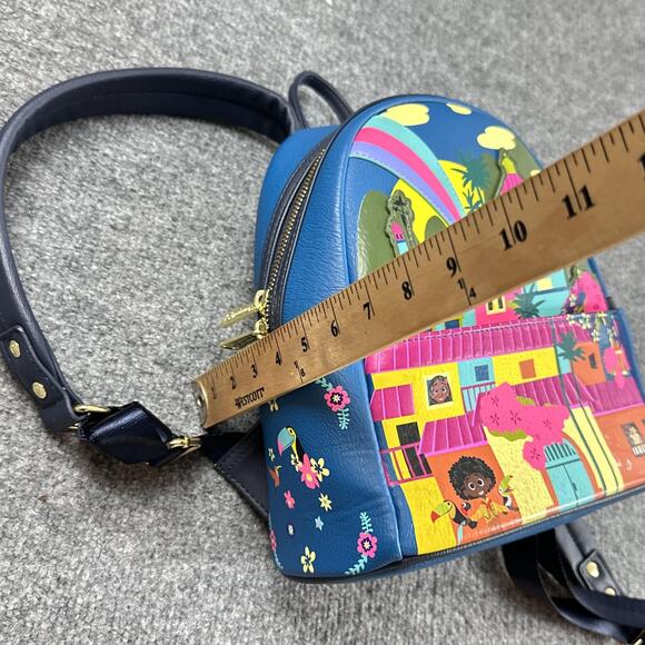 Disney Parks Loungefly Encanto Mini Backpack Blue Casual Park Travel Colorful - Picture 14 of 15